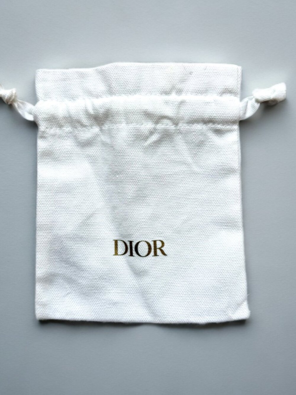Christian Dior Beauty Small White Cloth Dust Bag 6" x 5"